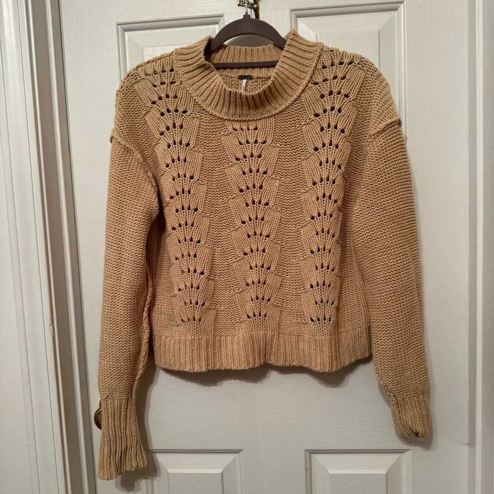 Sandcastle Free People Bell Song Pullover Sweater Sz S
